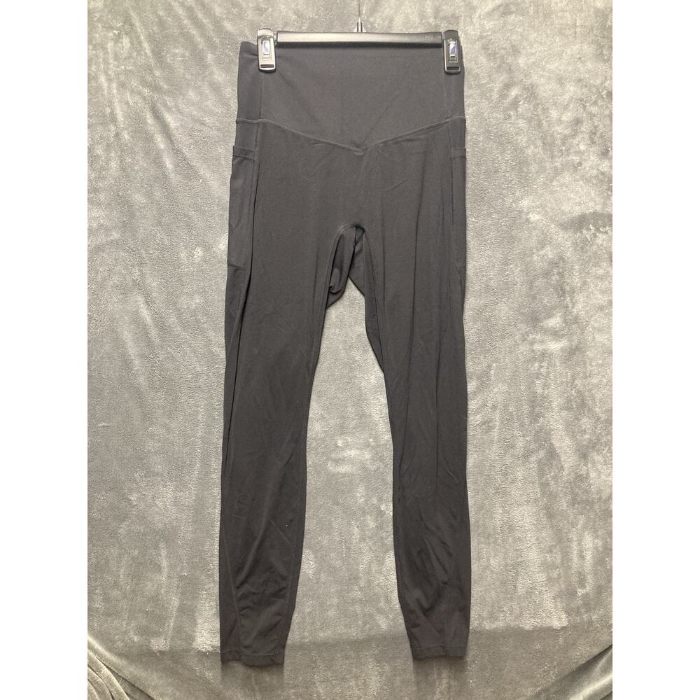 Halara High-Rise Leggings M Full Length Black Minimalist Athleisure Side Pockets